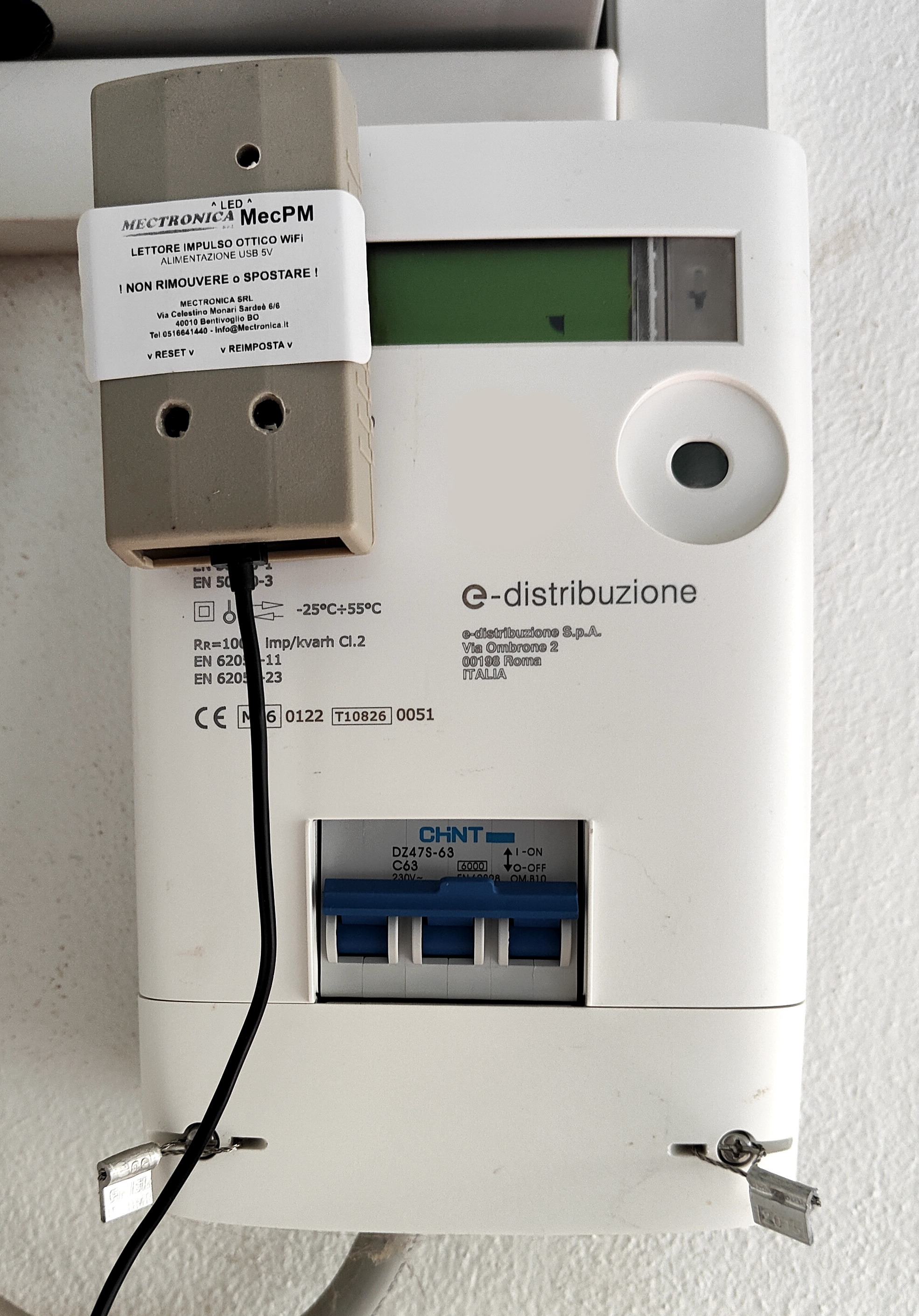 MecPM Misuratore consumo WiFi Smart Meter per contatori elettrici -  Mectronica srl